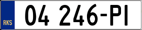 Trailer License Plate